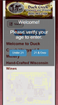 Mobile Screenshot of duckcreekwine.com